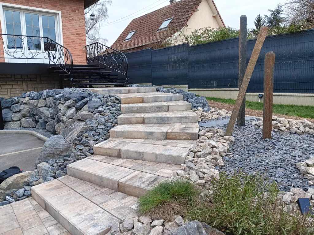 aménagement paysager avec marches KANN 2